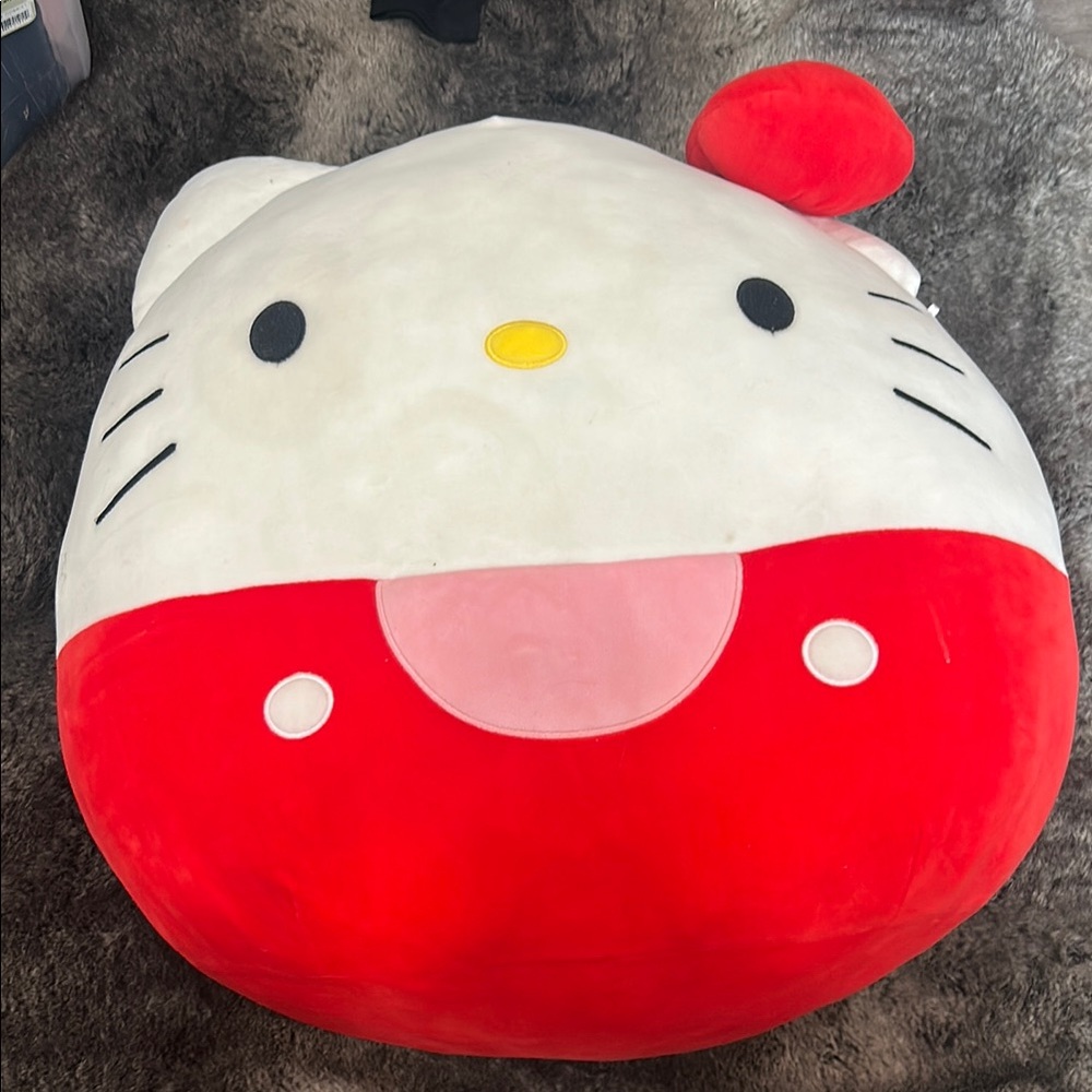 Hello Kitty Red and White Plush Pillow